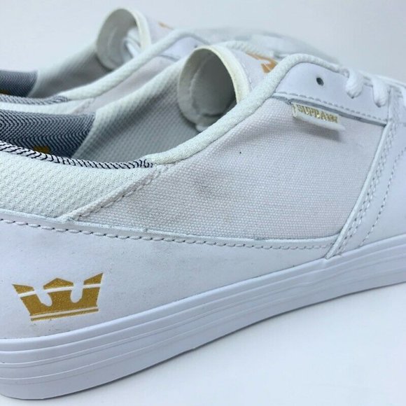 Supra Mens Melrose Skate Shoes White 08061-112 New - Picture 12 of 12